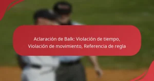 Aclaración de Balk: Violación de tiempo, Violación de movimiento, Referencia de regla